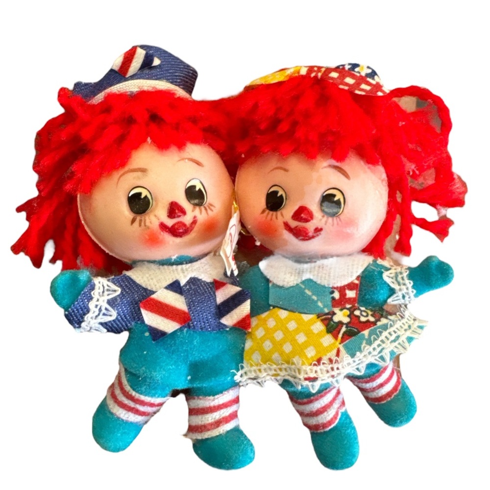 Vintage Japan SSCO Raggedy Ann and Andy ornament